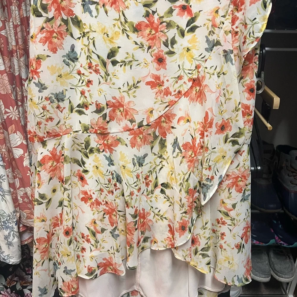 Floral Print Women's Dress - Picture 3 of 7